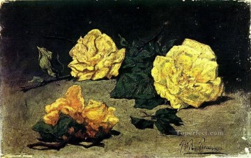 本の黄色いバラ 1898 年キュビスト パブロ・ピカソ Oil Paintings